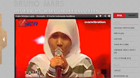 Video Fatin X Factor Indonesia tampil di Situs Resmi Bruno Mars