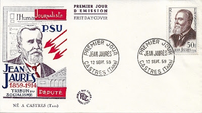 FDC Centenaire de la naissance de Jean Jaurès - France 1959