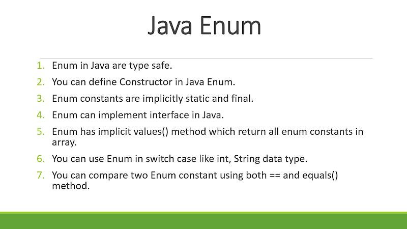 15+ Enumeration Java