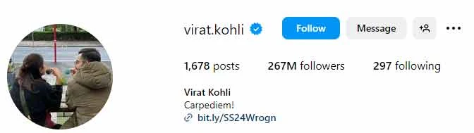 most followed person on instagram in india