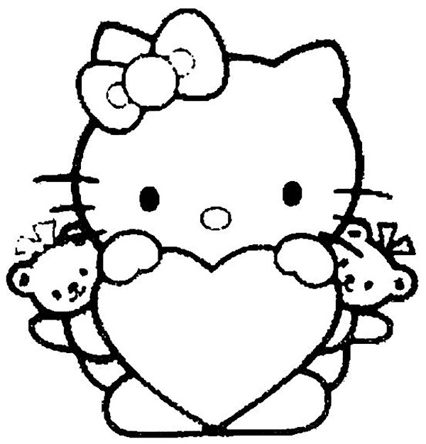Free Hello Kitty Coloring Pages Image 