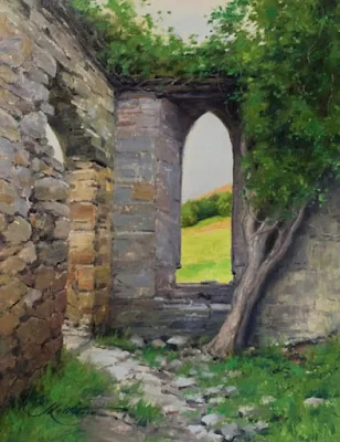 Clifden Ruins painting Andrew Lattimore