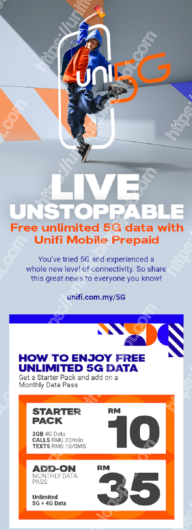 Get FREE unlimited 5G data with Unifi Mobile Prepaid