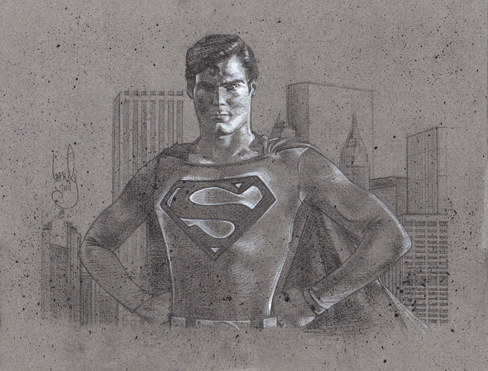 Christopher Reeves Superman, Artwork is Copyright © 2014 Jeff Lafferty