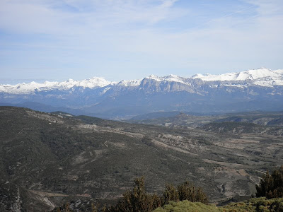 Vista panoramica del Pirineo desde la Sierra Sevil