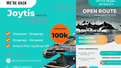 Joytis Intercity Trans, Travel Murah Melayani Route Denpasar-Singaraja, Singaraja-Denpasar