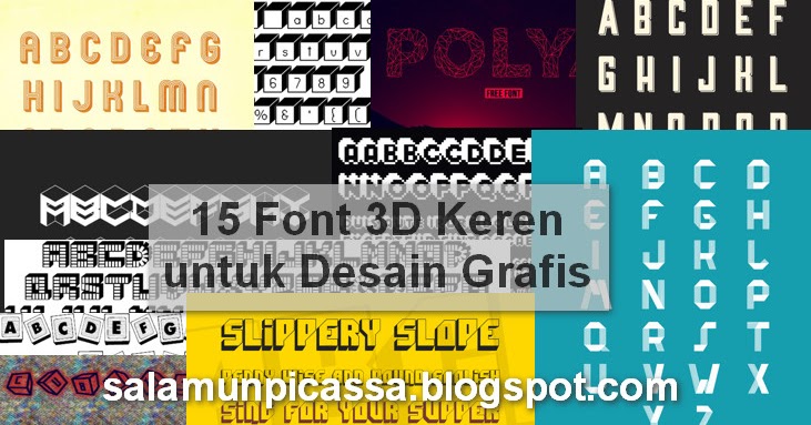 15 Font  3D Keren untuk Desain  Grafis  Tempatnya Download 