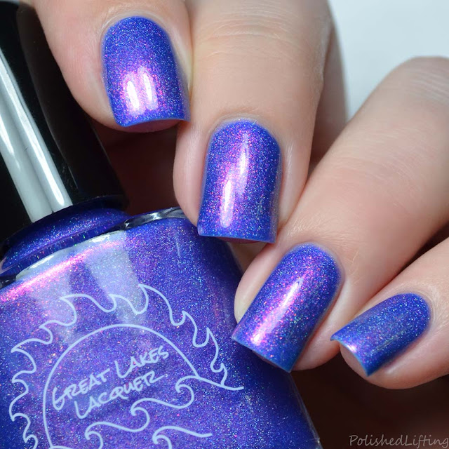 purple shimmer nail polish