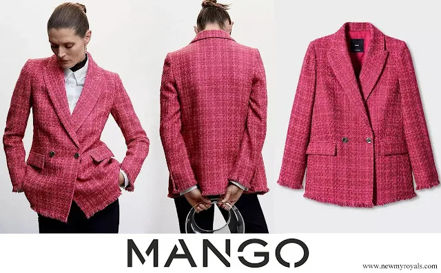 Queen Letizia wore Mango Quintin blazer in fuchsia pink