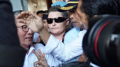 Convicted drug smuggler Renae Lawrence leaves Bangli Prison