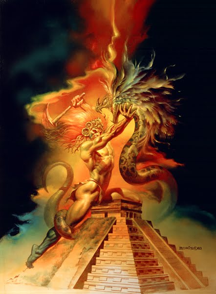 Aztec Serpent copyright Boris Vallejo 1983