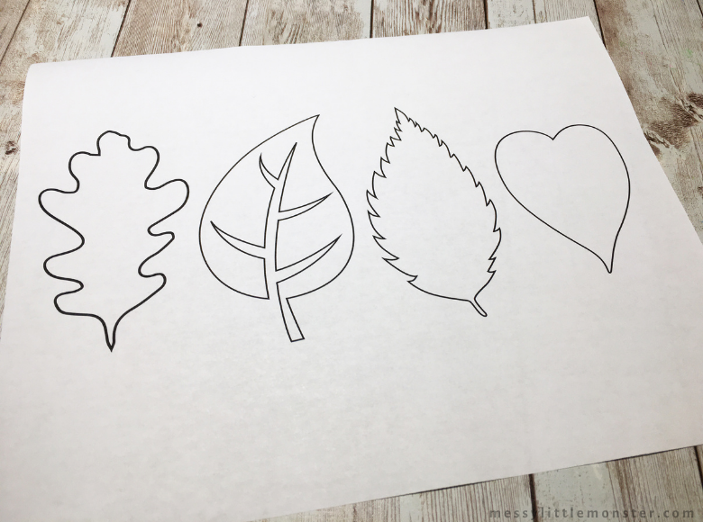 printable leaf outline