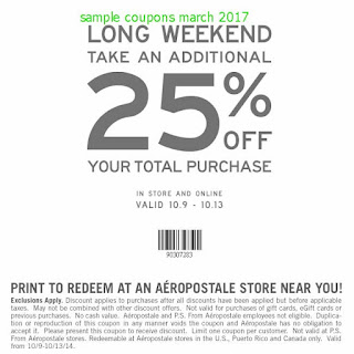 Aeropostale coupons march 2017