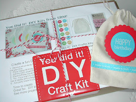 SRM Stickers Blog - DIY Birthday Kit by Shelly  #birthday #favors  #DIY #kit #muslin #bags  #stickers