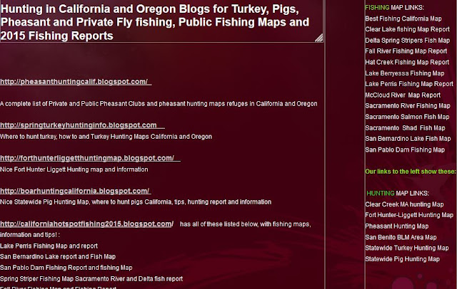 hunting fishing maps and reports oregon and california