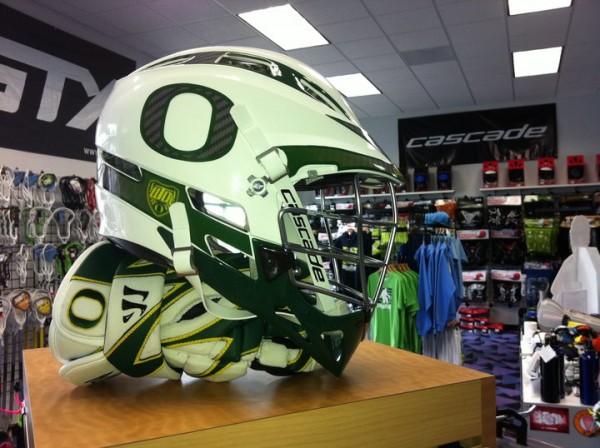 Oregon Ducks Lacrosse Helmets 2011