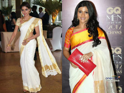 Konkona Sen Sharma in Light Saree