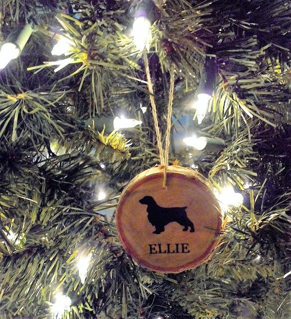 DIY English Springer Spaniel Wooden Ornament - linaandvi.blogspot.com