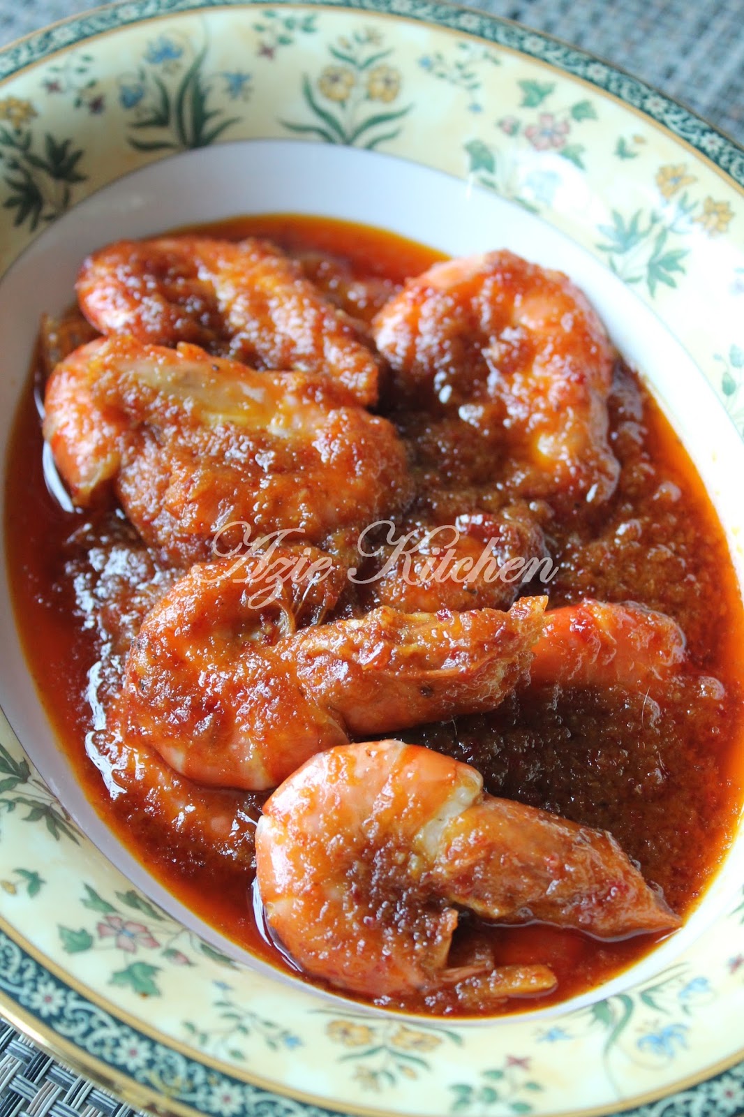 Udang Masak Merah Sedap - Azie Kitchen