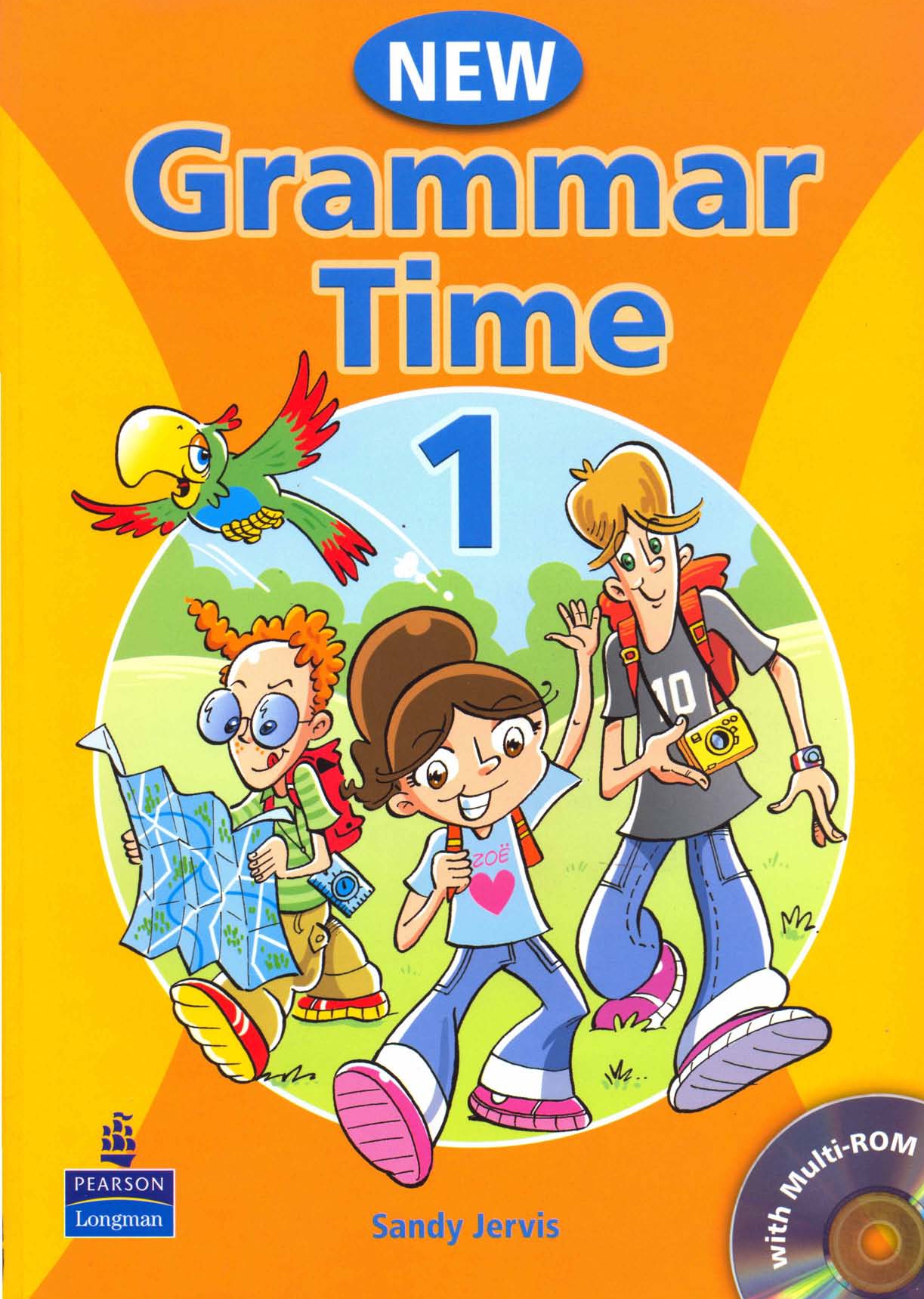 كتاب تعلم قواعد اللغة الإنجليزية للصف الأول الابتدائي New Grammar Time 1 with Multi-rom