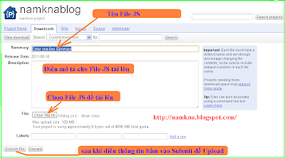Hướng dẫn sử dụng Google code để chứa các file JS (javascript) - http://namkna.blogspot.com/