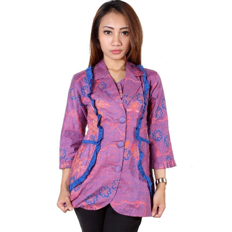 10 Model  Baju  Batik  Kantor Wanita  Terbaru  Desain Kekinian 