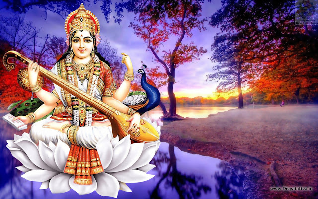 Goddess Sarasvati Background Images,  वसंत पंचमी Goddess