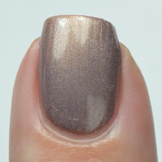 tan metallic nail polish