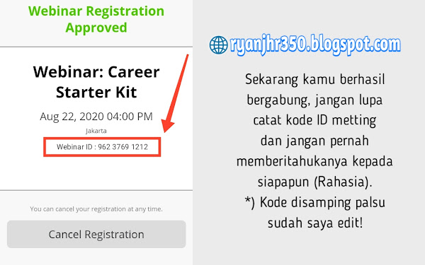 Cara mendapatkan ID Meeting zoom webinar