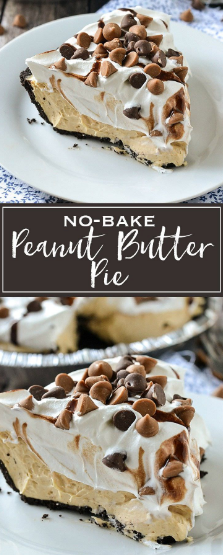 No-Bake Peanut Butter Pie Simply Delicious Recipe For dessert bars, dessert delights, dessert recipes, dessert recipes easy, dessert recipes for a crowd, dessert table ideas and amazing dessert.