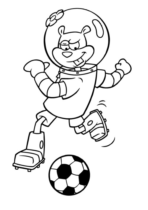 Sandy Cheeks Coloring Pages 4