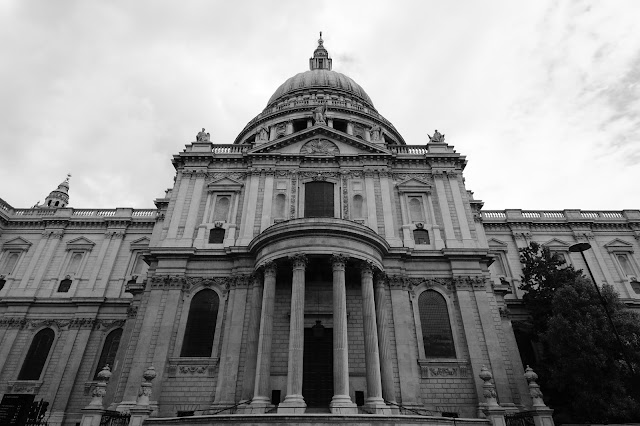 black and white london cityscape architecture st paul