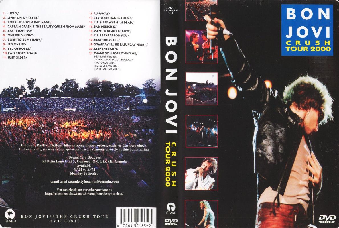Bon Jovi The Crush Tour - Capas Covers - Capas De Filmes 