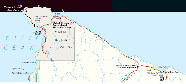 Cape Flattery Map - Olympic NP