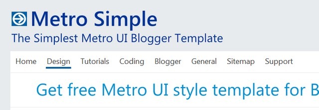 Metro Simple – The simplest Metro UI Blogger Templates