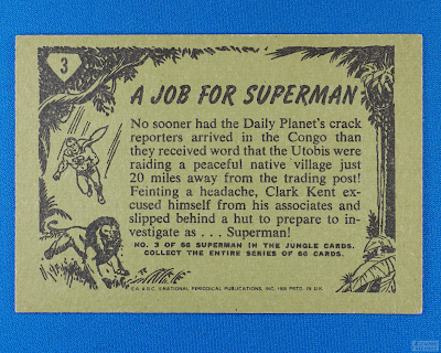 1968 A&BC Gum : Superman In The Jungle - #3 - A Job For Superman