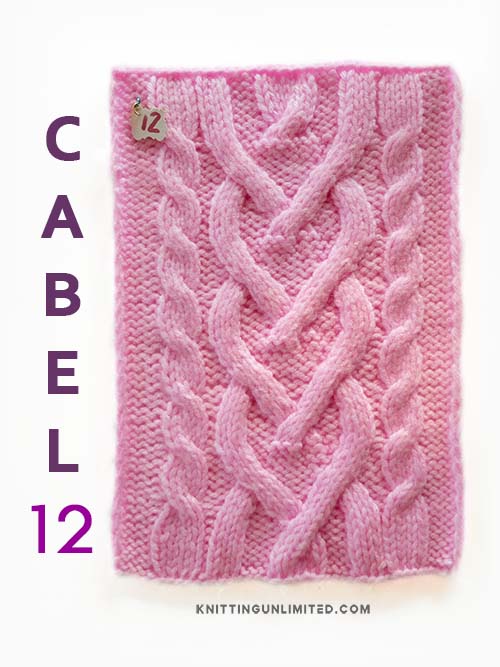 Cable Pattern no.12  🟧 Category: Intermediate Cable 🟧 Pattern: 34 stitches and 12-row repeat