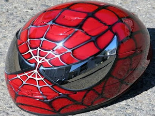 Spiderman red airbrush design, costum paint design