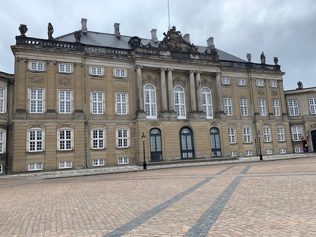 Front of Amalienborg Palace, home to the Danish queen