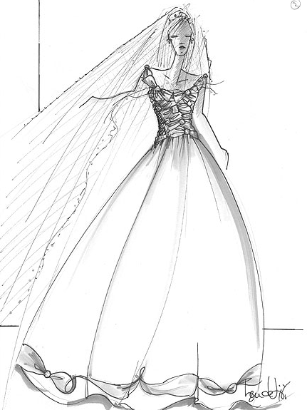 kate middleton wedding dress sketch. kate middleton wedding dress