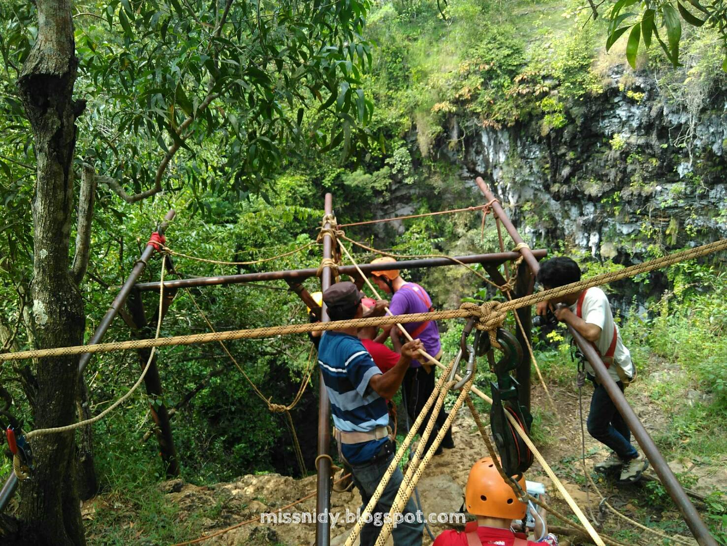 vertical cave in jogja