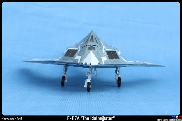 Maquette du F-117 Idolmaster d'hasegawa au 1/48.