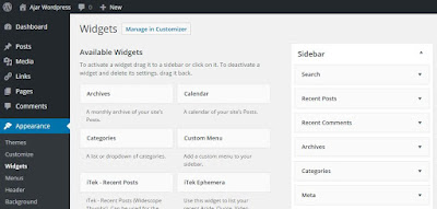 menu widget wordpress