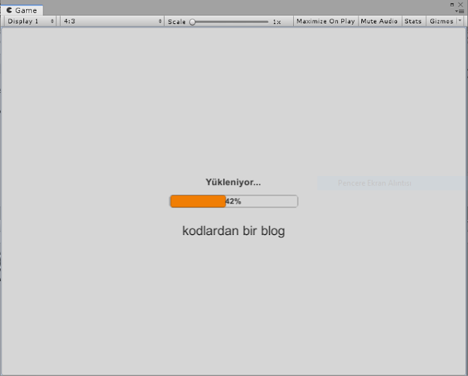 Unity3D Yükleme Ekranı Oluşturma, Make a Loading Bar Screen