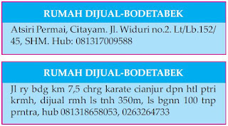 contoh iklan baris rumah