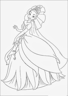 Princesa Tiana para colorir