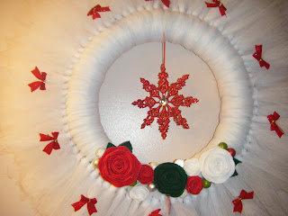 White Christmas Tulle Wreath