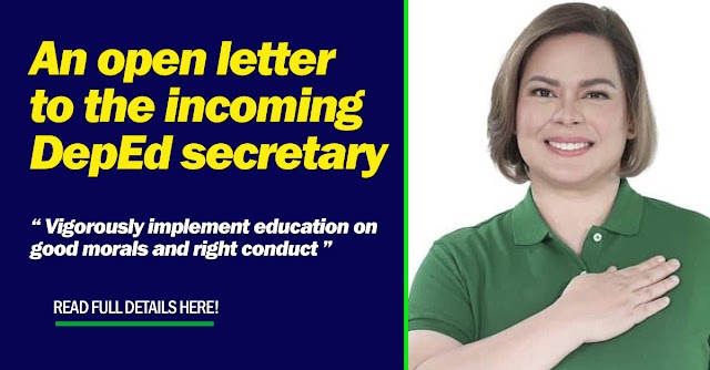 An open letter to the incoming DepEd secretary