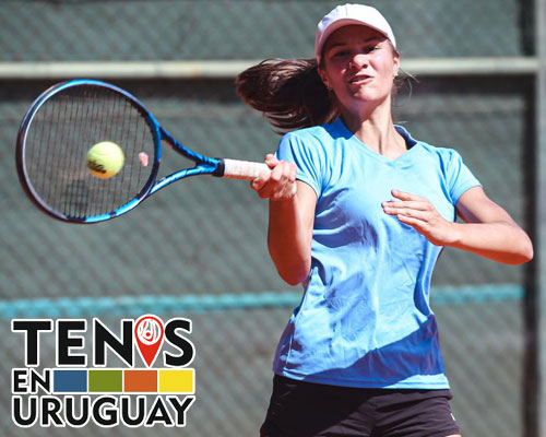 Josefina Soldo, tenista uruguaya en el Sudamericano Sub-16 de Paraguay