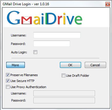 download GMail Drive 1.0.17 latest updates software